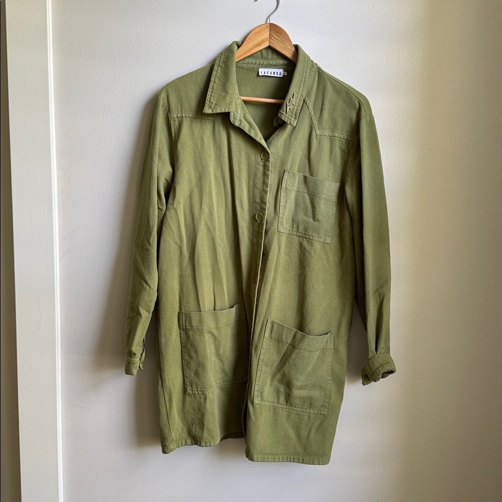 LACAUSA Olive Button Down Shirt